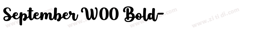 September W00 Bold字体转换